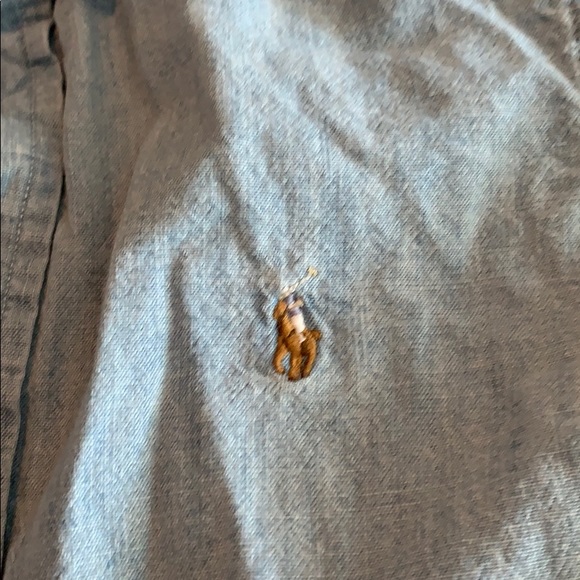 Boys light denim button up long sleeve shirt - Picture 2 of 4